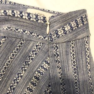 Ann Taylor LOFT Navy Blue and White Skirt